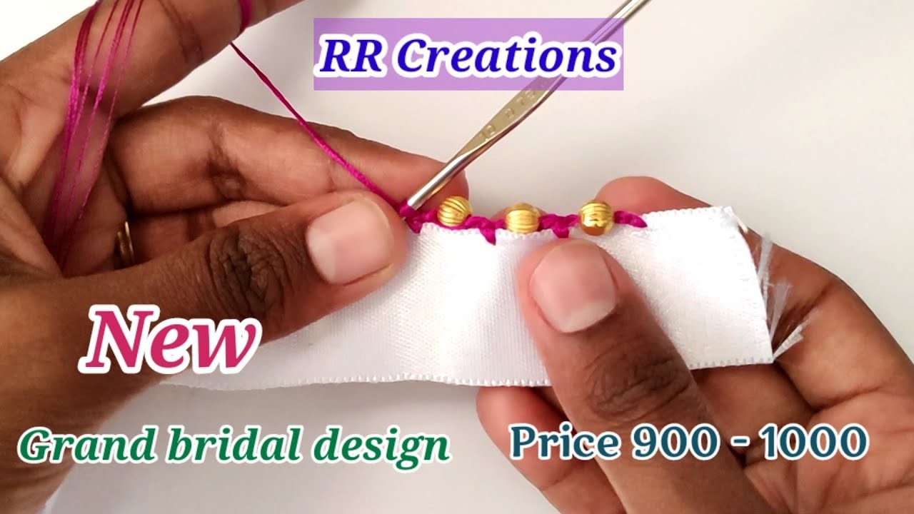 Saree kuchu#99. Grand bridal saree kuchu design tutorial for beginners