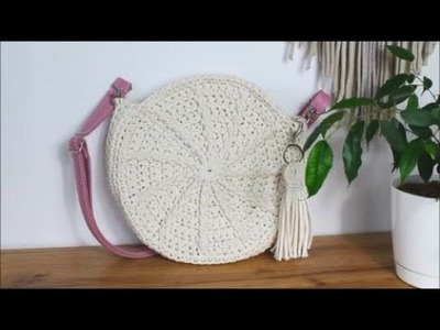 Sunny round bag crochet tutorial. Okrągła torebka na szydełku, wzór Sunny, słoneczko :)