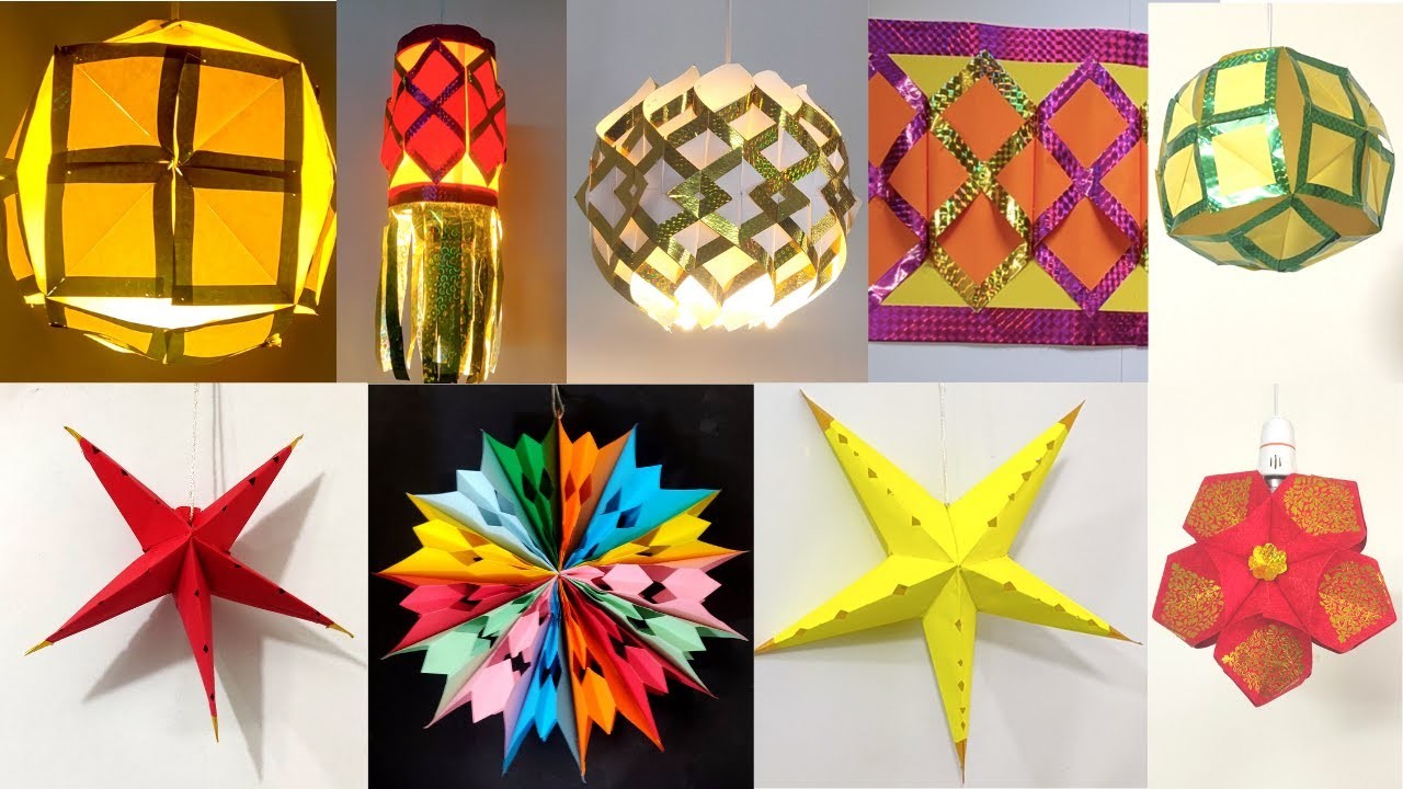 6 Ideas for DIY Diwali Decorations | आकाशकंदिल | Diwali Decoration Ideas at Home | Diwali Lantern