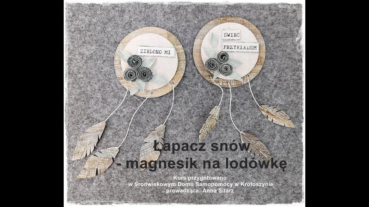 DIY- Jak zrobić magnes na lodówkę w formie łapacza snów