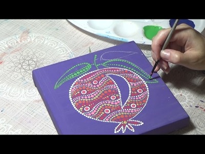 Dot painting mandala. Acrylic Painting. Mandala 15x15 cm