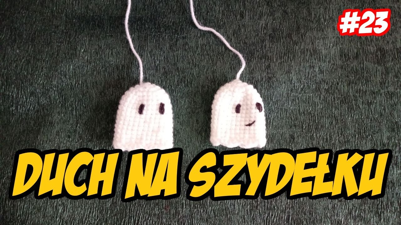 Duszek na szydełku jak PacMan. Crochet, tutorial DIY poradnik krok po kroku #23