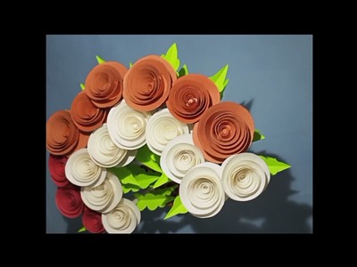 Flower Making.Flower.How To Make Flower With Paper.কাগজের ফুলদানি.AH craft