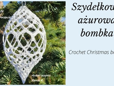 Siateczkowa bombka- szydełko13 cm. Autor wzoru. Author Renia K. Christmas ball crochet tutorial.No.5