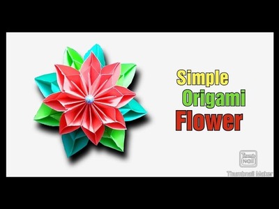 Simple Origami Flower|Easy Origami|how to make paper flower|কাগজের ফুল।