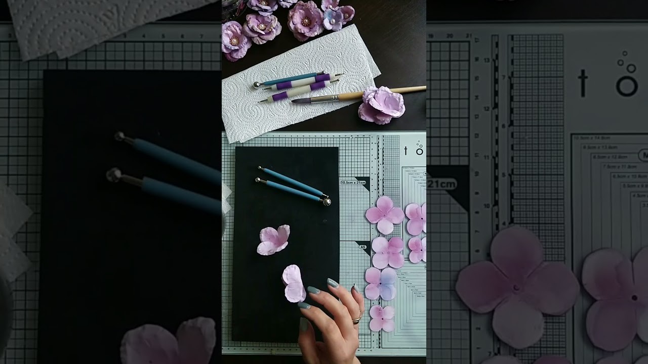 Kwiaty z papieru akwarelowego, tutorial na magnolie, scrapbooking, paper flowers.