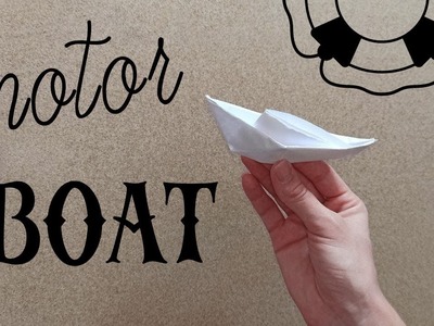 MOTOR BOAT ORIGAMI. 3D origami ship. Easy fidget toy.