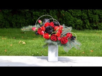 Wiązanka ze sztucznych kwiatów na grób || Dekoracja nagrobna || Wszystkich Świętych