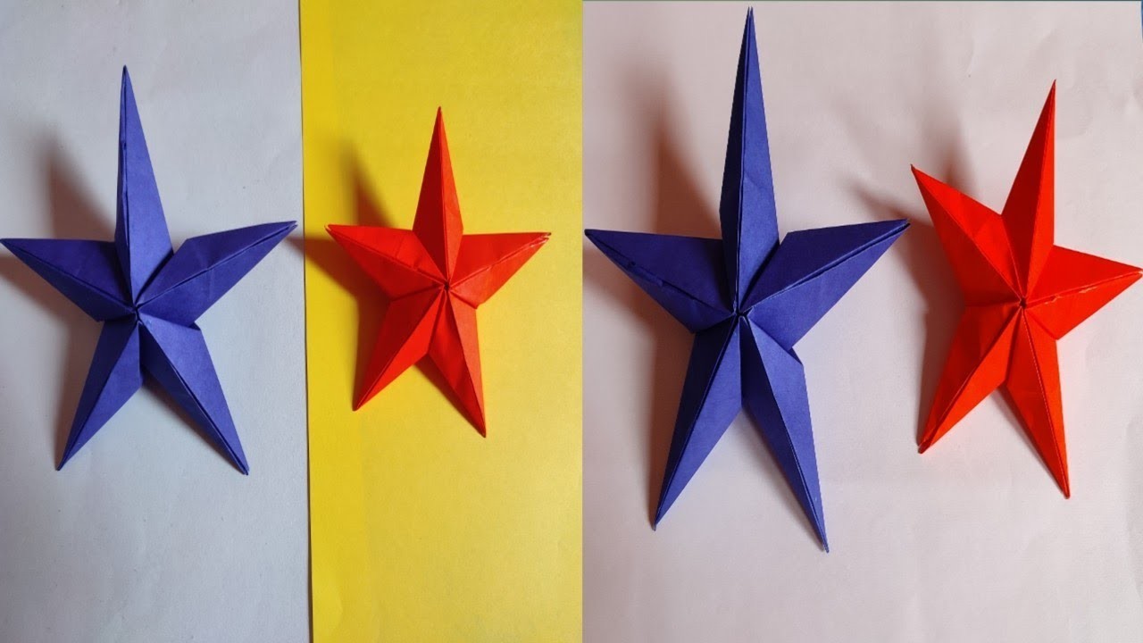 Origami star | origami star easy | origami star 3d | paper star| paper star making | diy star