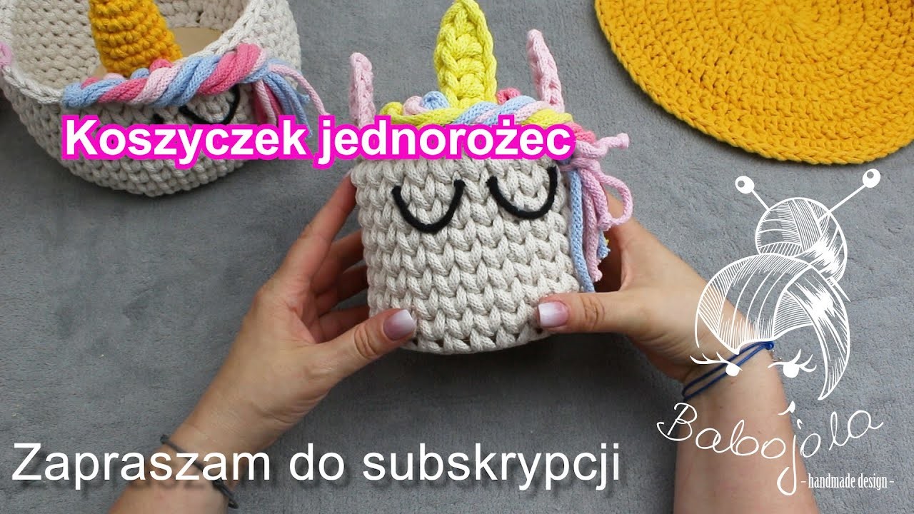 Koszyczek jednorożec - mały organizer- #babojolakoszyczekunicorn