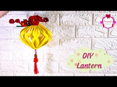 How to make a lantern | cara membuat lampion dengan hiasan bunga sakura | 手工做新年灯笼