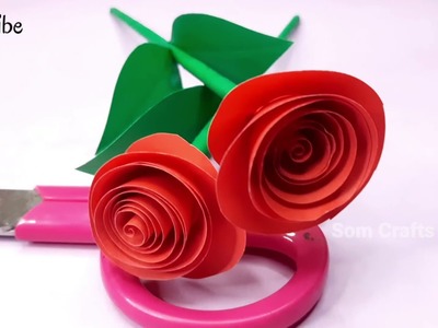 HOW TO MAKE EASY PAPER FLOWER সহজে কাগজ দিয়ে ফুল বানানো। DIY.ফুশ বানানো কাগজ দিয়ে। PAPER FLOWERS