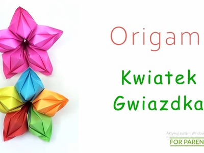 Origami Kwiatek gwiazdka proste origami modułowe ???? Trudność: ❤️❤️????????????