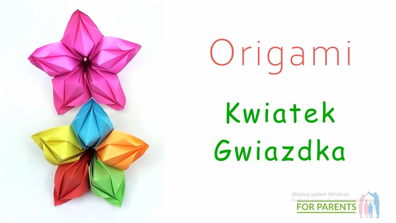 Origami Kwiatek gwiazdka proste origami modułowe ???? Trudność: ❤️❤️????????????