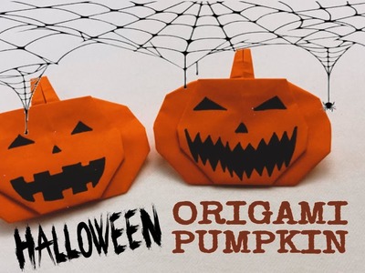 Origami Pumpkin ???? DIY Paper Halloween Pumpkin ???? Origami Easy