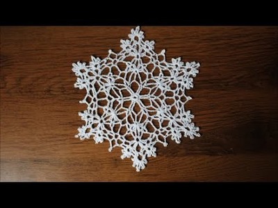 Duża śnieżynka na szydełku crochet snowflake wzór 7
