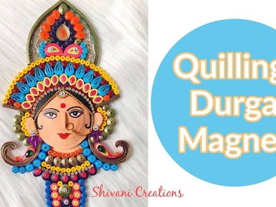 Quilling Durga Magnet. Quilled Goddess Face