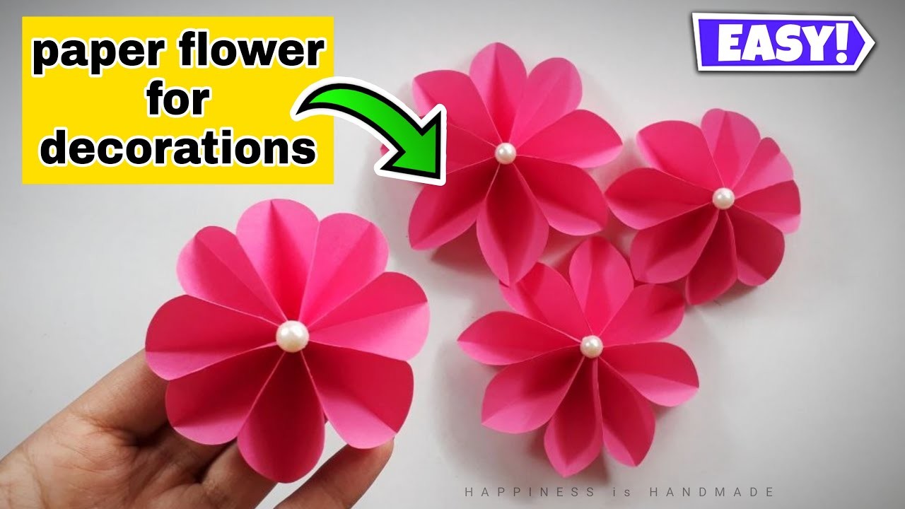 How to Make Easy and Simple Paper Flower | কাগজের ফুল | DIY Paper Flower | কাগজের ফুল বানানো