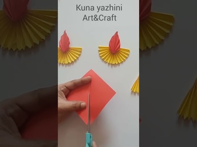 Origami Paper Diya - Diy Paper Diya @KunaYazhiniArtCraft