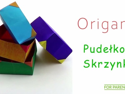 Origami Pudełko skrzynka - Proste origami z pojedynczej kartki ???? Trudność: ❤️❤️????????????
