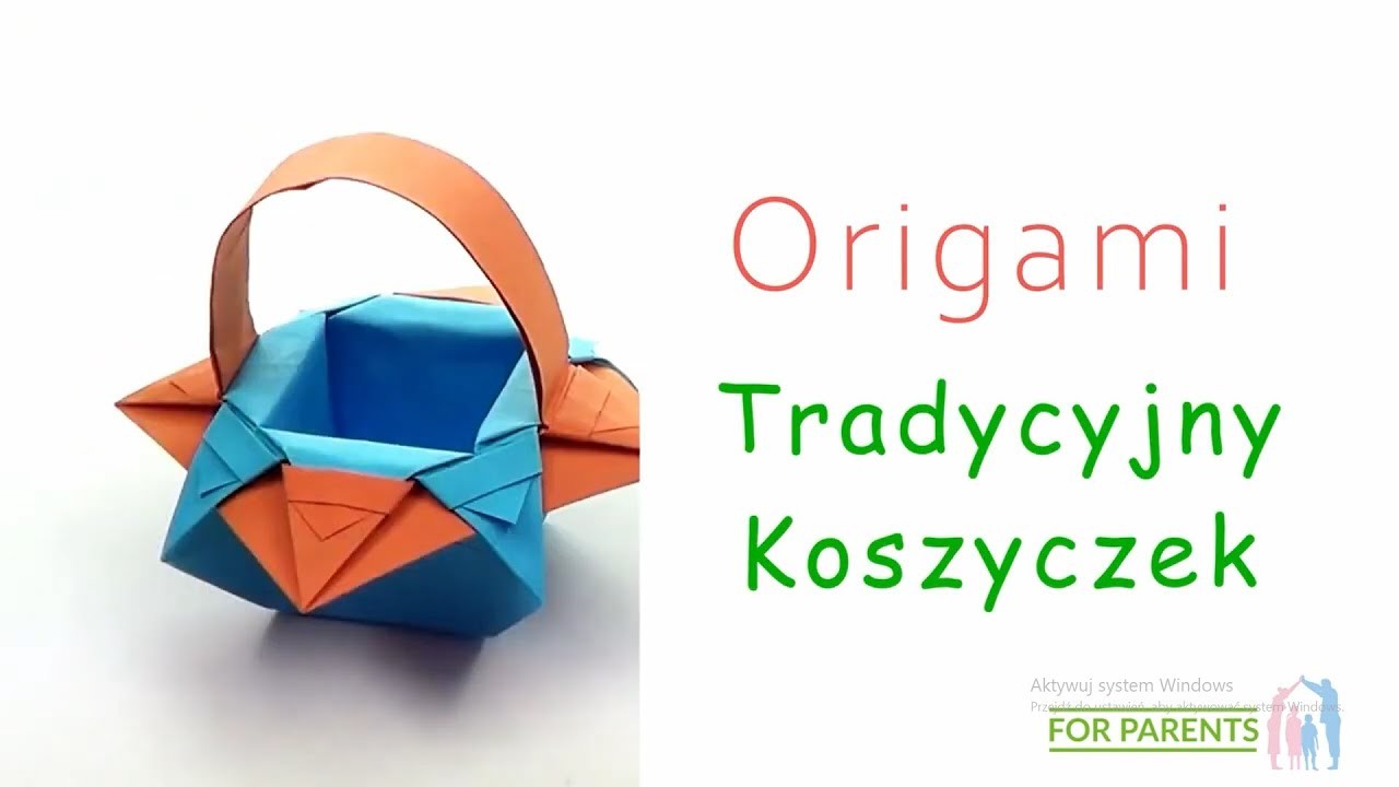 Origami Tradycyjny koszyczek - Łatwe origami modułowe ???? Trudność: ❤️❤️????????????