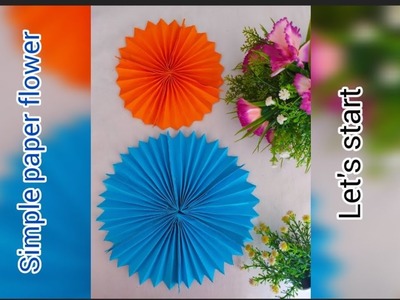 Simple Paper Flower #papercraft#simpleflower#papercraftideas