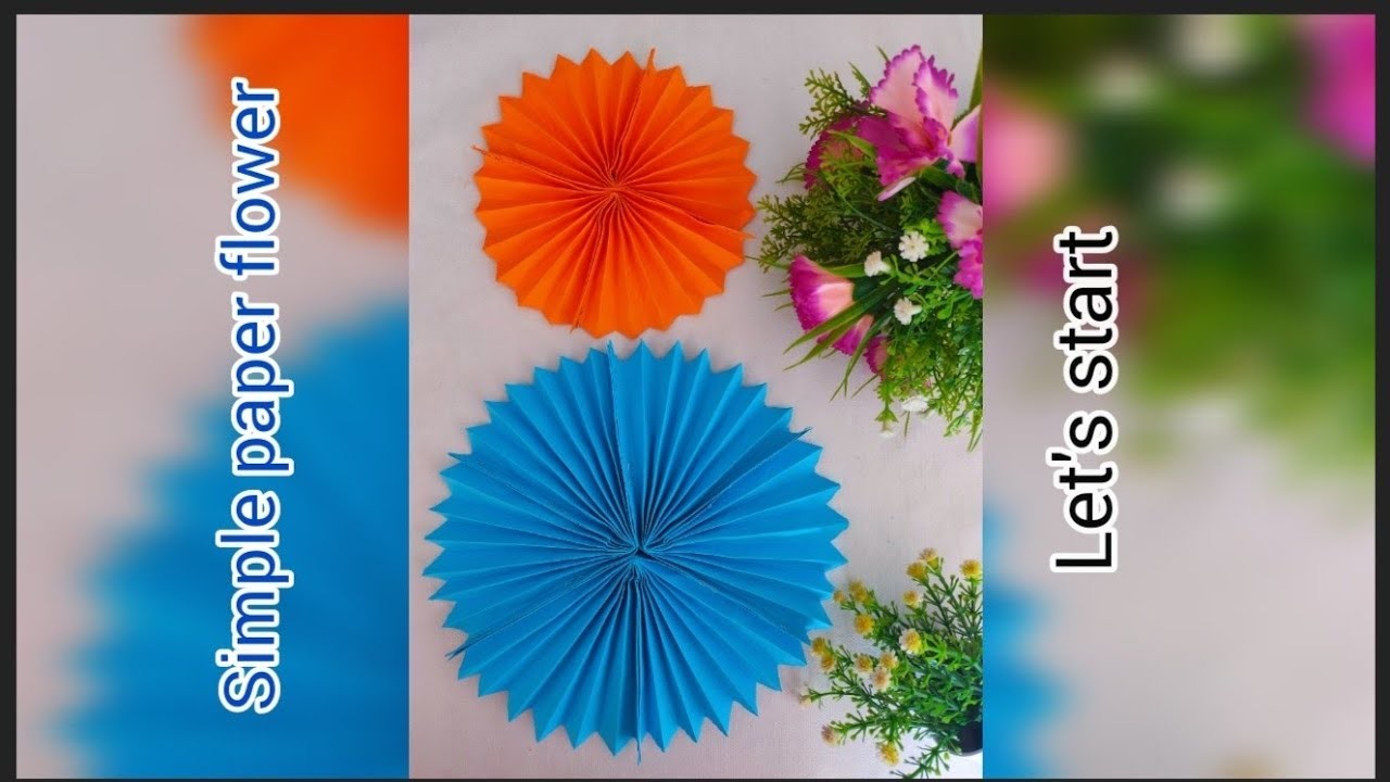 Simple Paper Flower #papercraft#simpleflower#papercraftideas