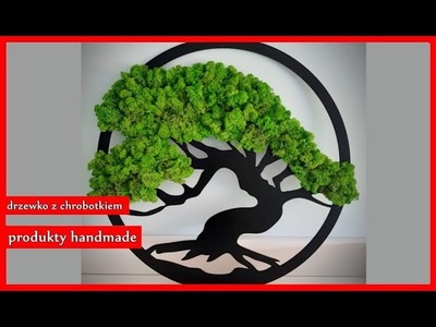Dekoracja drzewko z chrobotkiem - handmade
