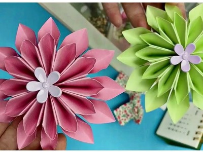 DIY Paper Flower । Paper Wallmate। Paper Wallhanging। Paper crafts।Orgami Paper Flowers