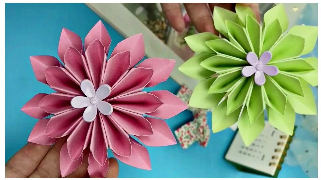 DIY Paper Flower । Paper Wallmate। Paper Wallhanging। Paper crafts।Orgami Paper Flowers