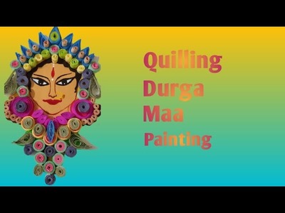 Quilling Godess painting. Quilling Maa Durga painting