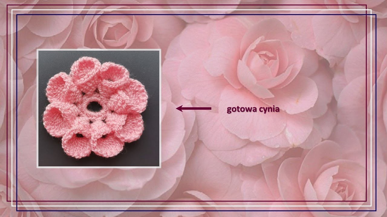 #Szydełko​​​ - motywy dekoracyjne. Kwiat: cynia. #Crochet - decorative motifs. Flower of zinnia.