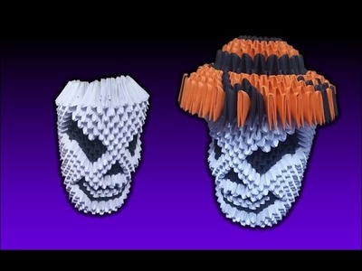 Cabeza de Calavera de Origami 3d (Parte 1). 3d Origami Skull Head (Part 1)