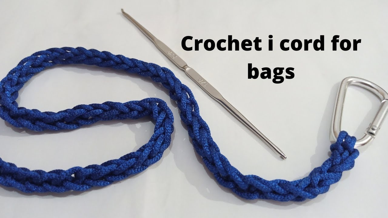 Crochet cord strap.Easy Crochet i cord.purse strap.