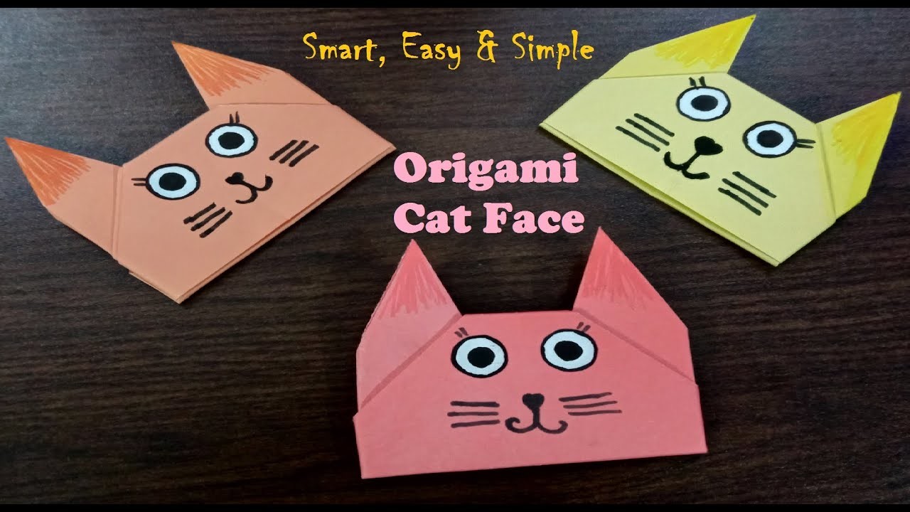 How to Make Easy Origami Cat Face | Paper cat Face | Easy Origami | Paper Pastime | কাগজের বিড়াল