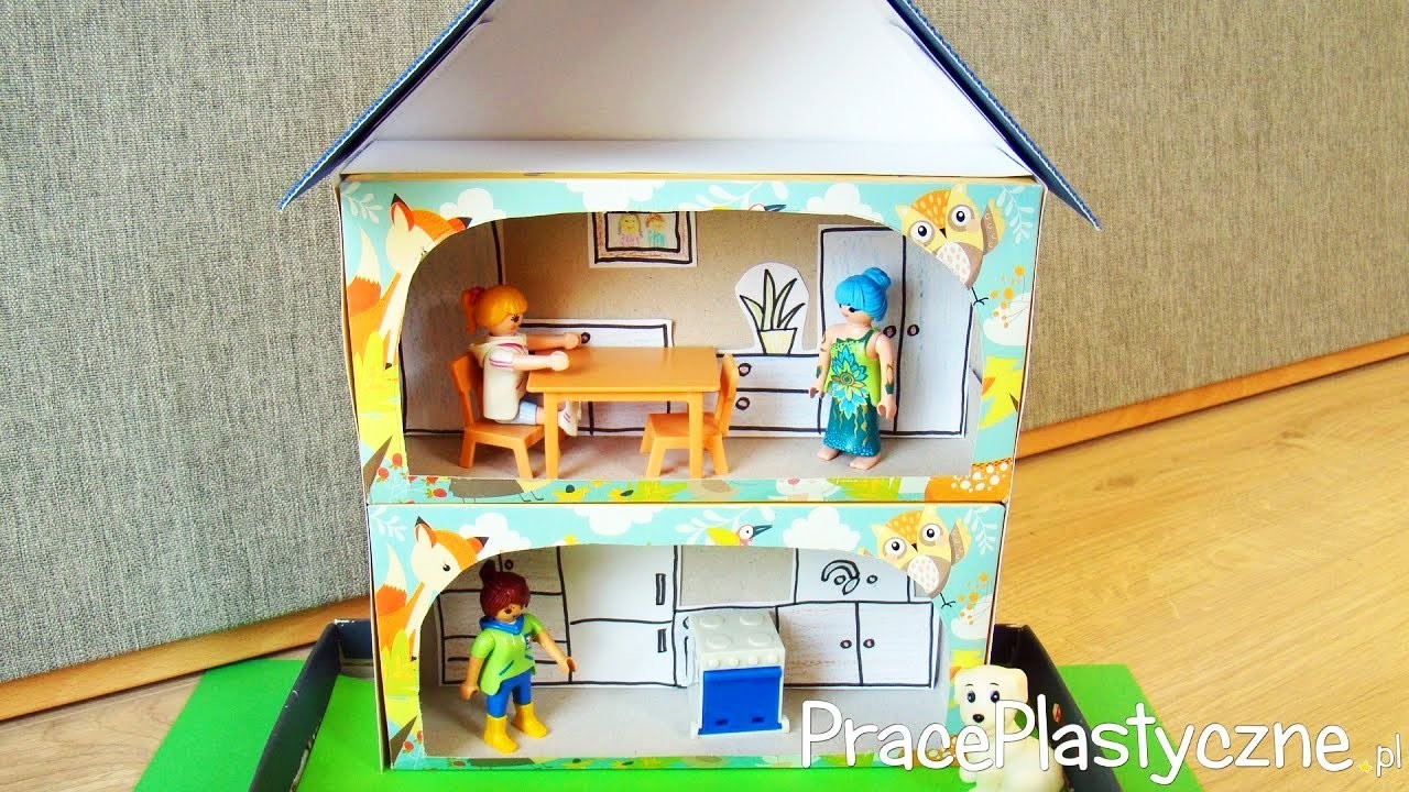 Jak zrobić domek dla lalek z kartonu? | Łatwy w wykonaniu | Mały domek | Z pudełek po chusteczkach