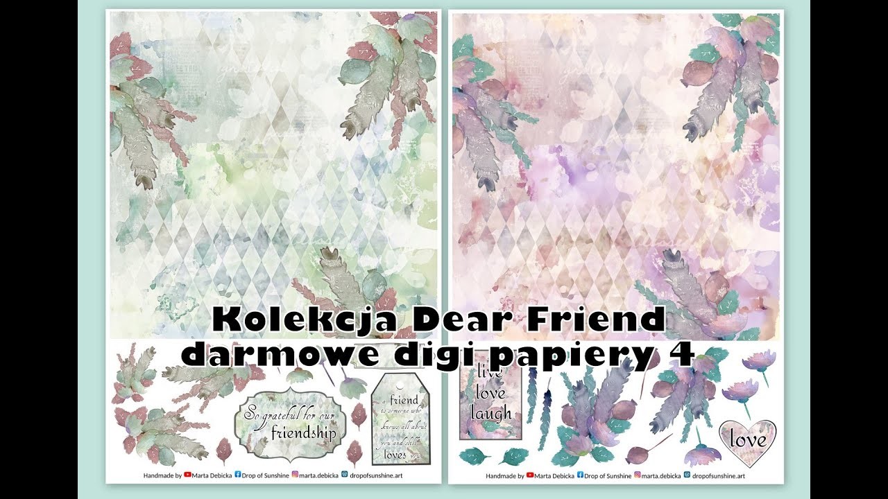 Kolekcja "Dear Friend" - darmowe papiery numer 4