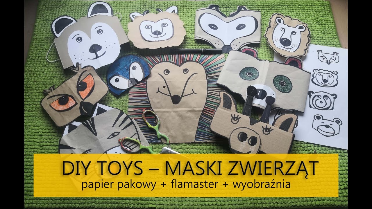 LEŚNE ZWIERZĘTA – ŁATWE DIY MASKI z torby. papieru pakowego_NoStressArt.cz, #StayHome