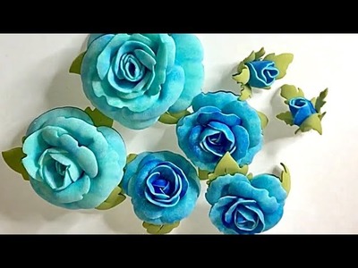 Róże z foamiranu || tutorial || Lady E Design poppies