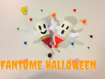Bricolage Halloween fantome (pom pom popper)
