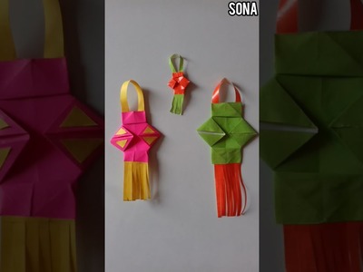 How to make Paper Lantern at home | Diwali Decoration Idea |आकाशकंदील | #sona | #kids | #shorts