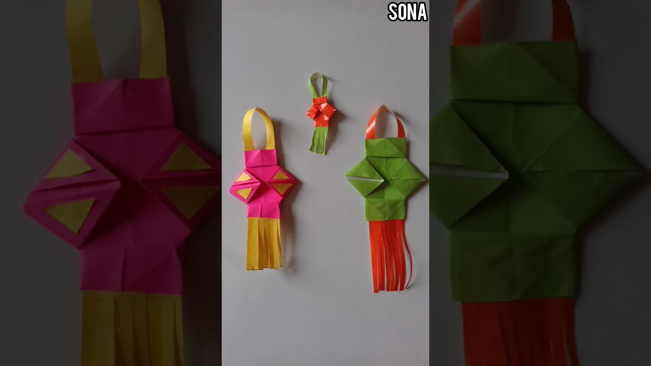 How to make Paper Lantern at home | Diwali Decoration Idea |आकाशकंदील | #sona | #kids | #shorts