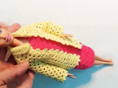 Novia Tejido Barbie hırka modeli #baby #knitting #crochet