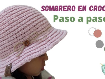 ????????Sombrero en crochet paso a paso. Crochet hat step by step