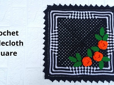Crochet Tablecloth Square #2 || Tutorial Membuat Taplak Meja Rajut Persegi #2