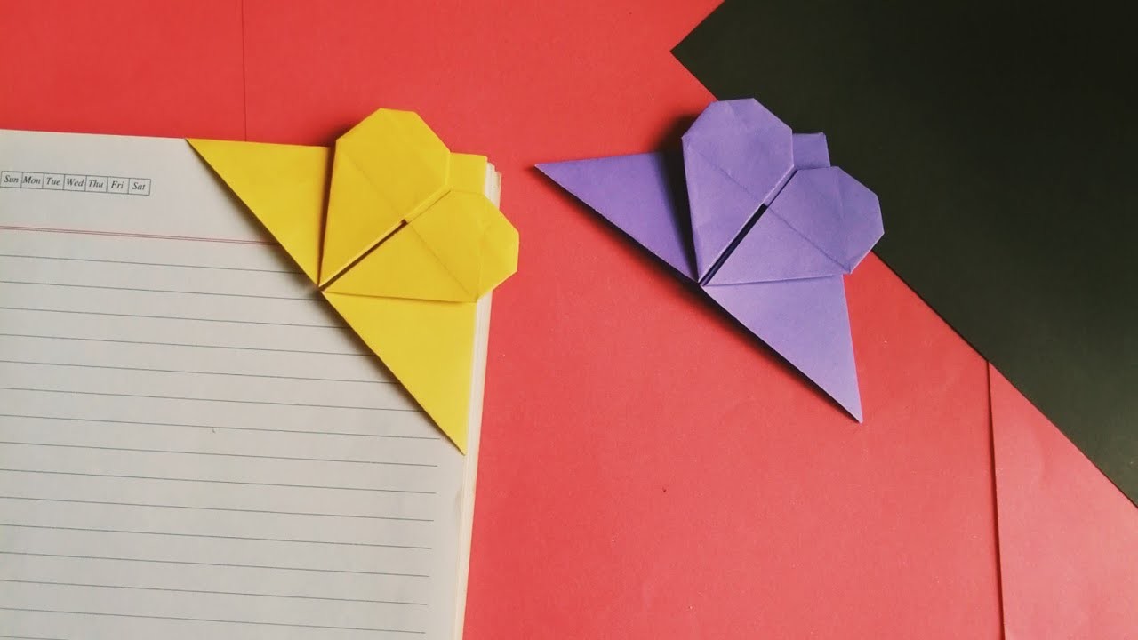 DIY Origami Heart BookMark.paper Bookmark Corner