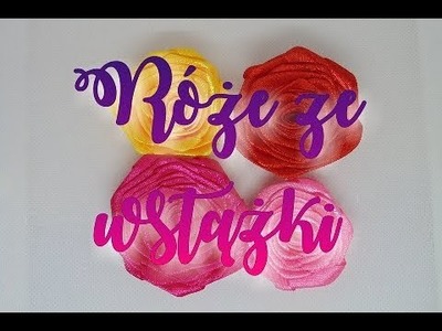 Róże ze wstążki.Rose flower from 25mm ribbon.Роза из ленты 25мм