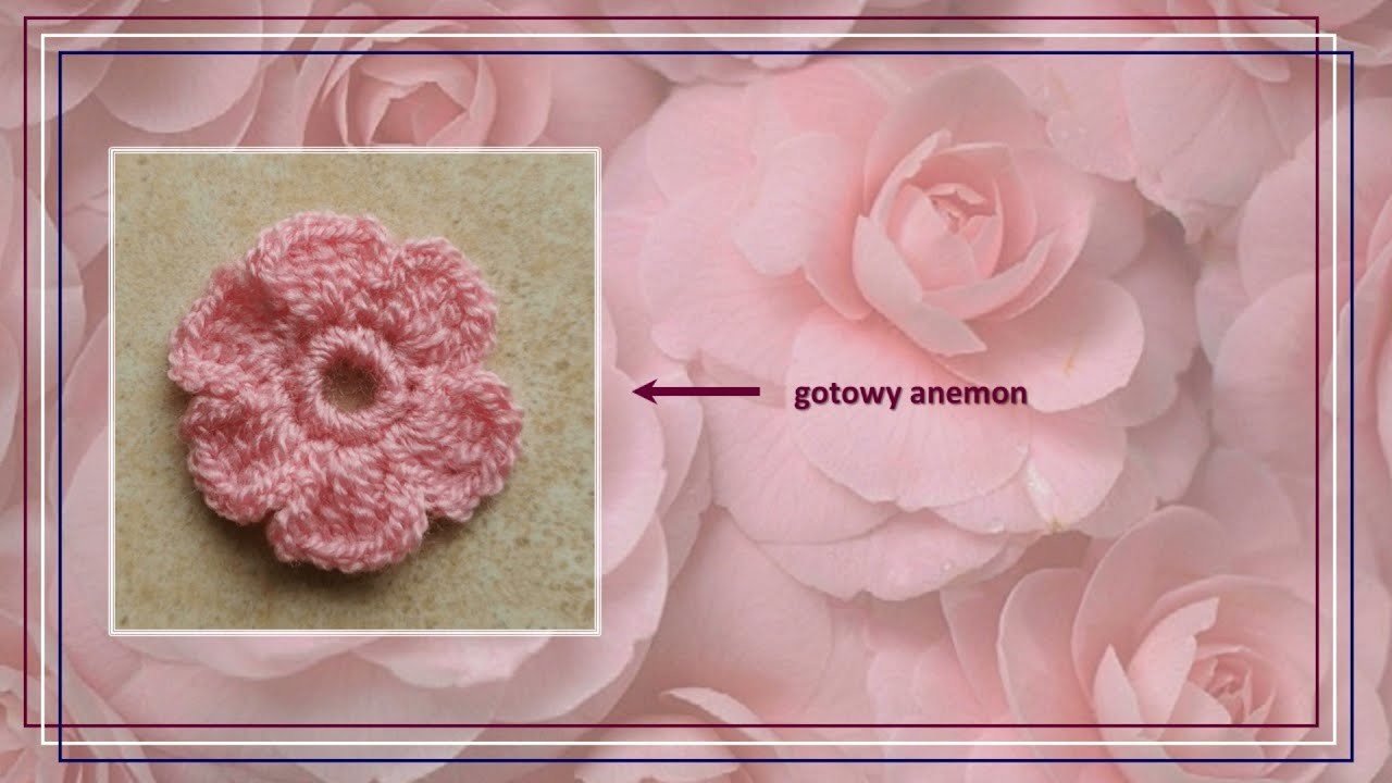 #Szydełko​​​ - motywy dekoracyjne. Kwiat: anemon. #Crochet - decorative motifs. Flower of anemone.