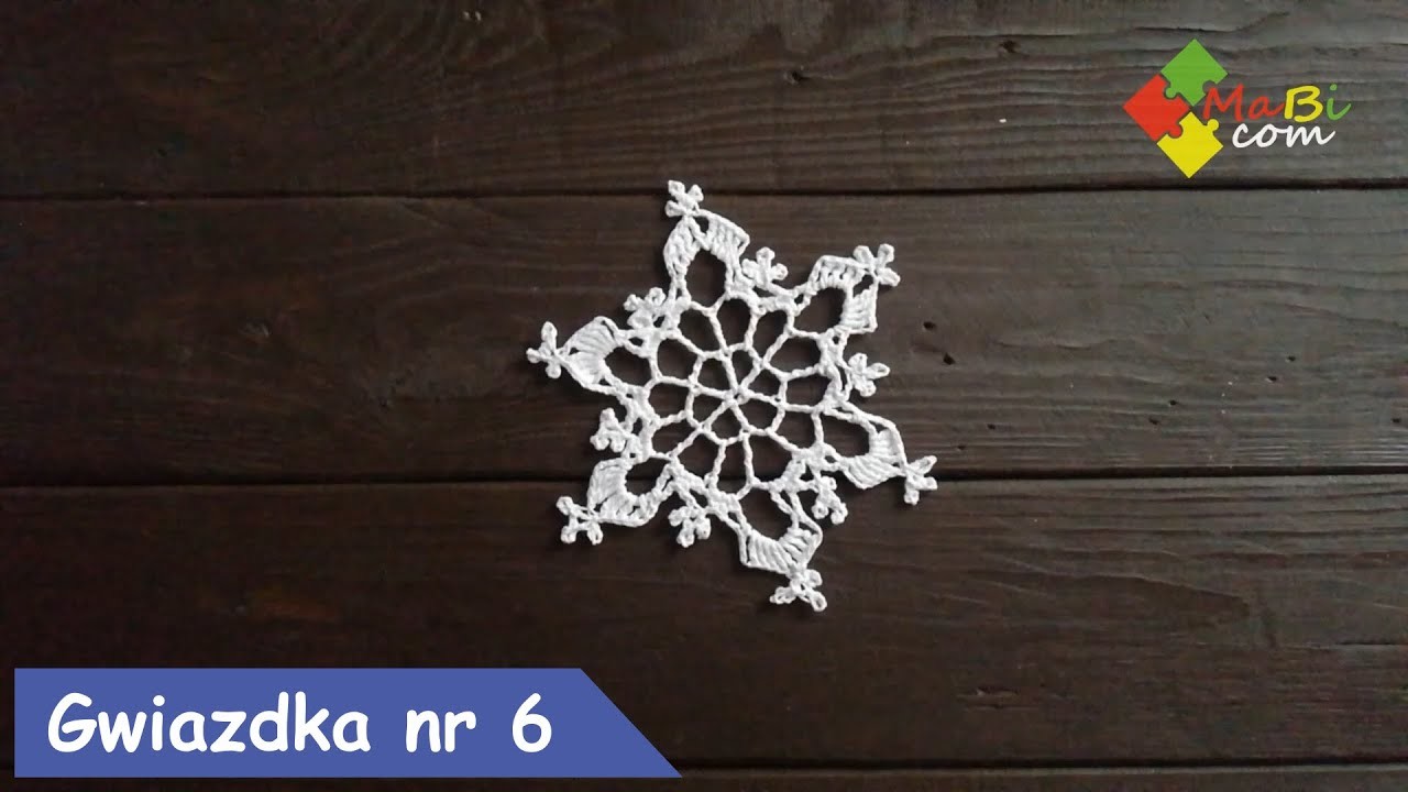 Szydełkowa gwiazdka nr 6. Crochet snowflake 6