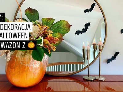 Dekoracja na Halloween - wazon z dyni DIY